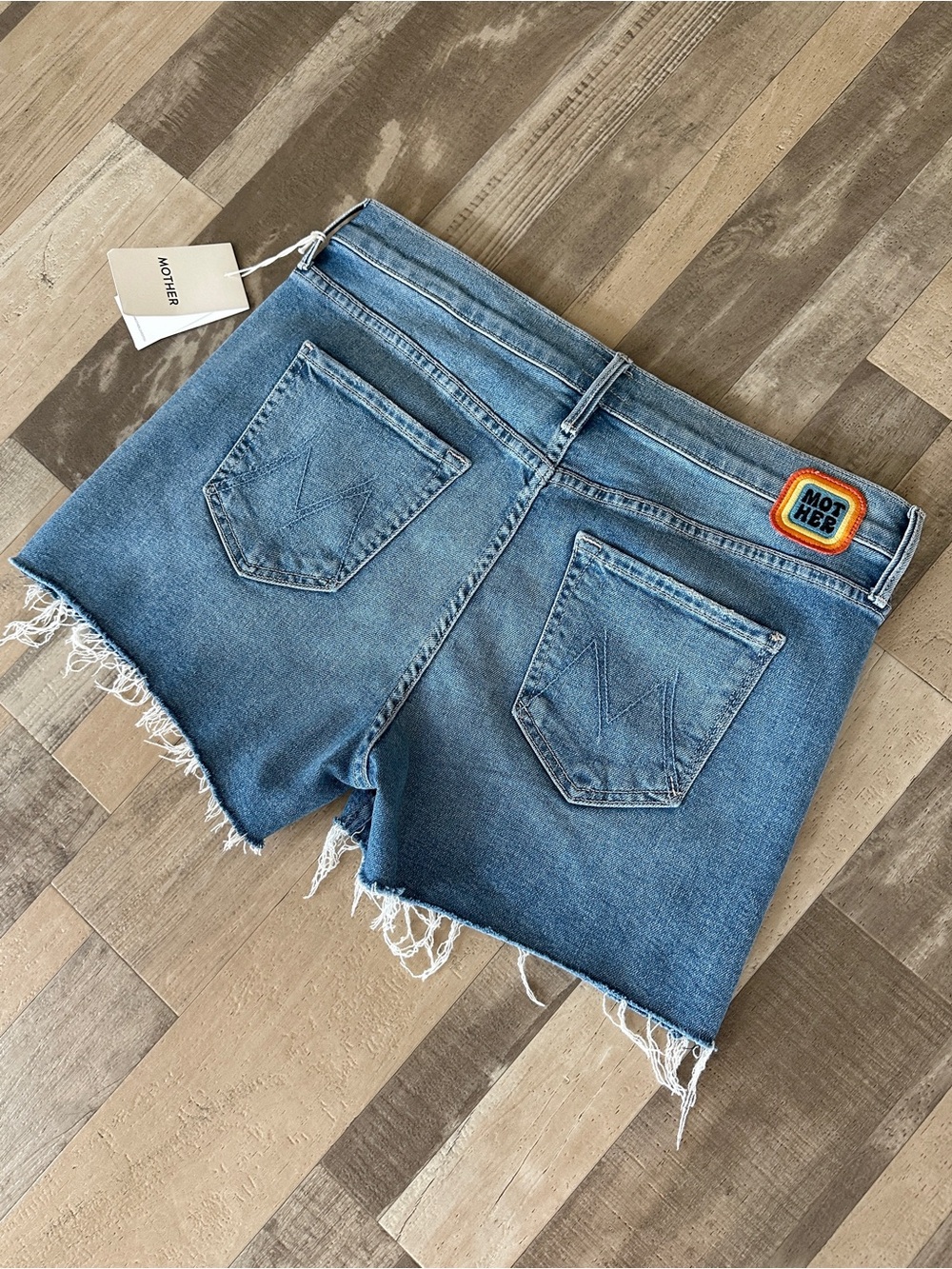 MOTHER The Dutchie Short Fray in Independent Studies Denim Cutoff Shorts NWT 29